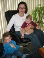 [19-02-2004] Manon met zoon Luc en dochter Anna
